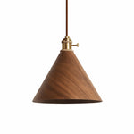 Bild in Gallery-Viewer laden, Turned Wood Conical Plug-In Pendant