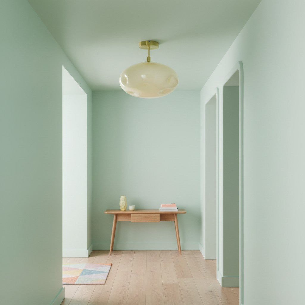 Orra Opal Glass Minimalist Ceiling Fixture - Modern Style for Living Room