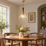 Bild in Gallery-Viewer laden, Vintage Wavy-Edge Glass Pendant Lamp