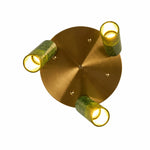 Bild in Gallery-Viewer laden, Green jade brass ceiling light detail 13