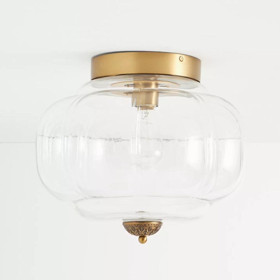 Lámpara de techo empotrada Eloise de cristal lechoso: iluminación de acento moderna con pantalla de cristal artístico 