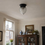 Bild in Gallery-Viewer laden, Glass ceiling lamp installed close to the ceiling in a classic room