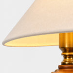 Bild in Gallery-Viewer laden, Off-white textured shade and brass-tone fitting