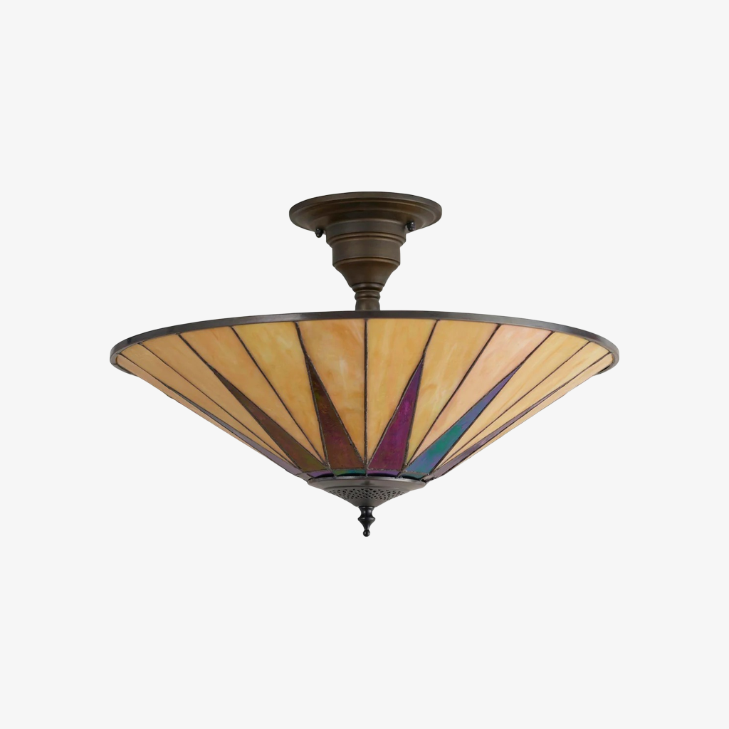 TF Colored Star Ceiling Light - Vintage Glass for Dining Rooms and Living Rooms