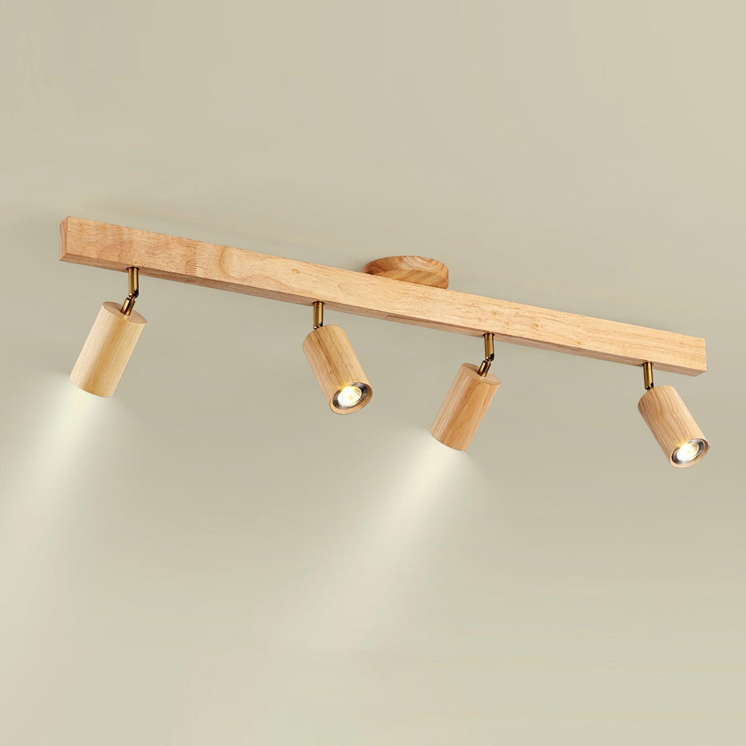 Iluminación de riel de madera Merlo