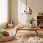 Load image into Gallery viewer, Ruched Fabric Pendant Light with Pleated Shade