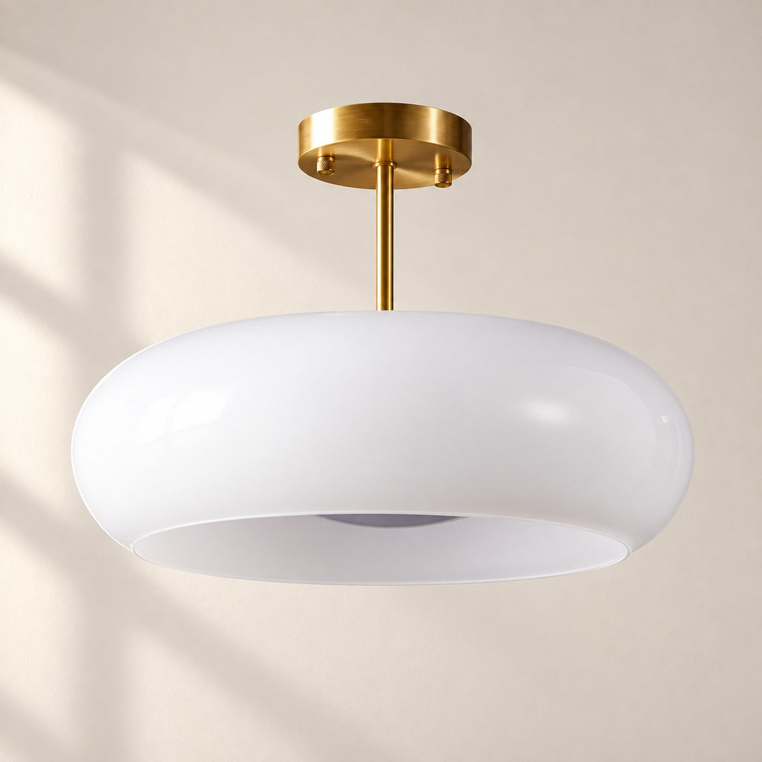 Bauvia Bauhaus Modern Round Glass Ceiling Lamp