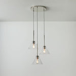 Charger l&#39;image dans la visionneuse de galerie, Lustre conique à 3 lumières Conica - Suspension sculpturale en verre de style moderne
