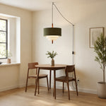 Charger l'image dans la visionneuse de galerie, Tiered Fabric Wood Plug-In Swag Pendant
