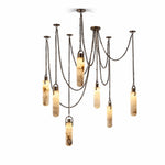 Bild in Gallery-Viewer laden, Carved Alabaster Hardwired Chandelier