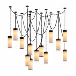 Bild in Gallery-Viewer laden, Cream Alabaster Chain Hardwired Pendant Light
