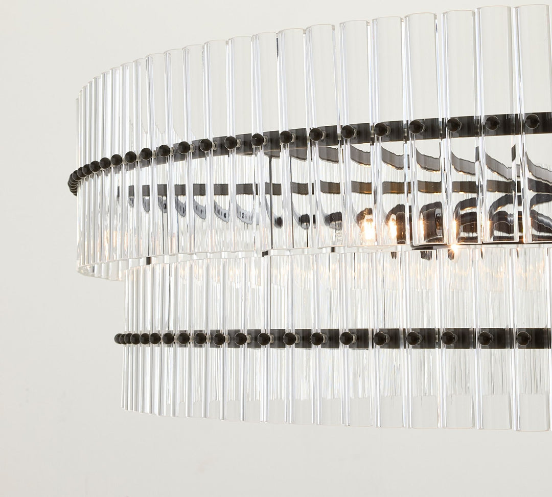 Lámpara colgante de cristal Lumora: estilo moderno de araña de cristal