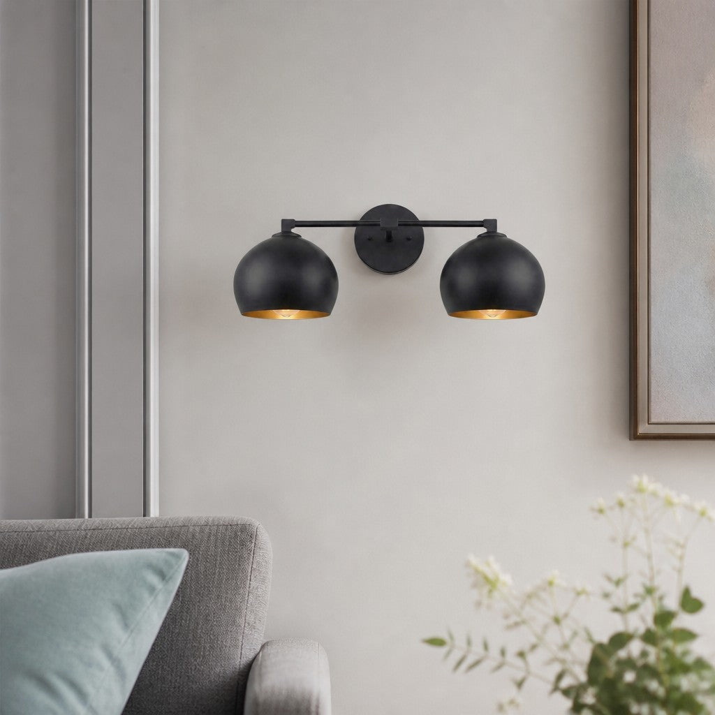 Auruca Globe Wall Light Bellflower Inspired Shape - Minimalist Metal Glass Sconce for Living Room