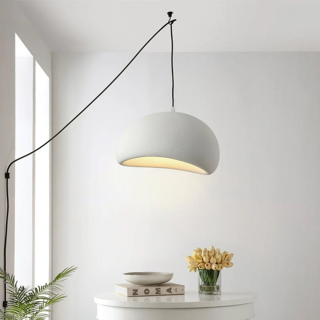 Sculptural Polystyrene Plug-In Pendant Light