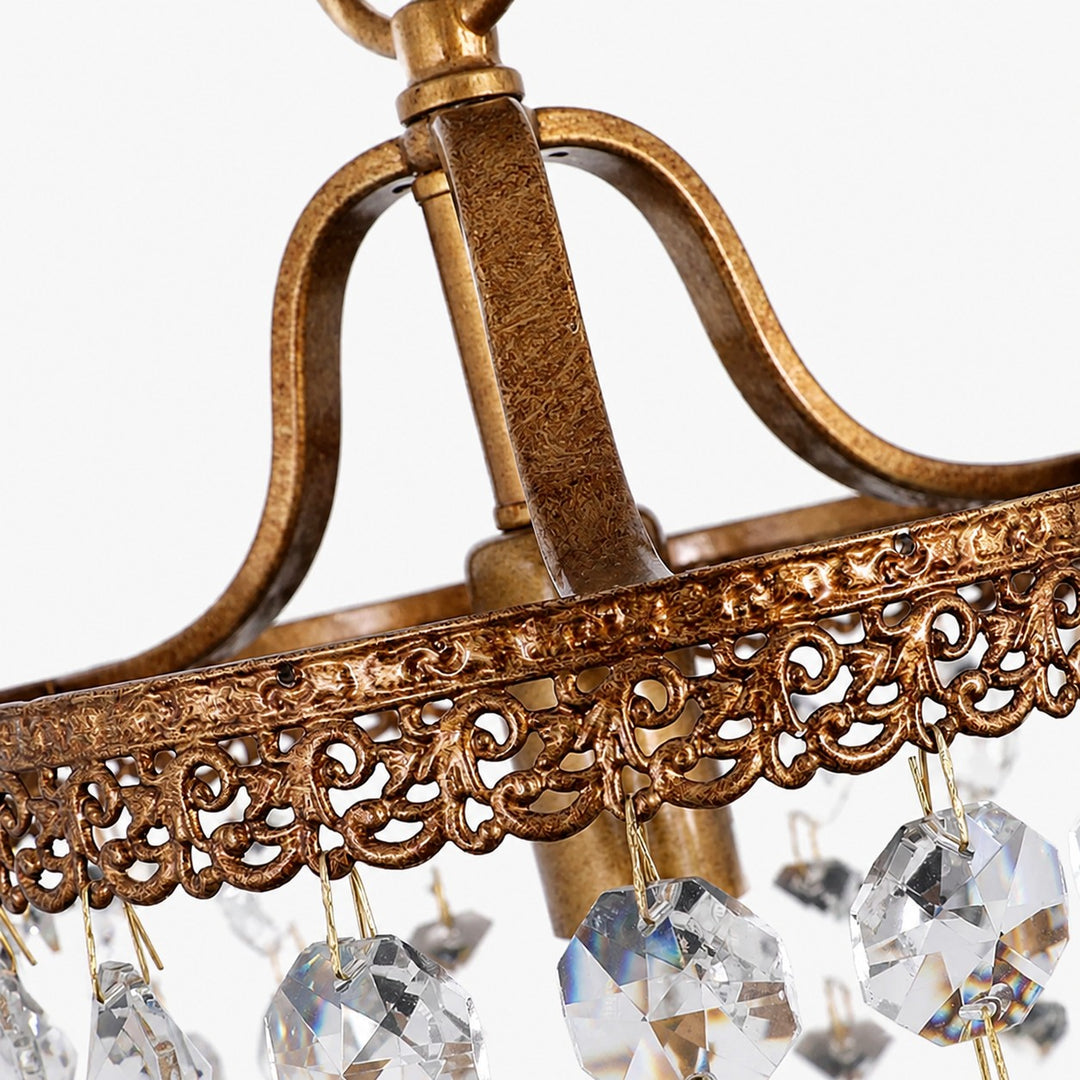 Faceted Crystal Lantern Mini Pendant Light