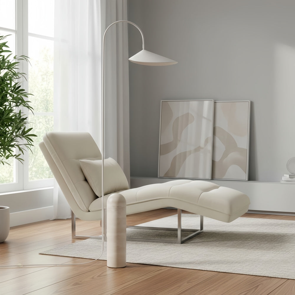 Nulavo Drehbare Stehlampe – Marmorfuß mit blattförmigem Schirm, moderner Stil für Wohnzimmer