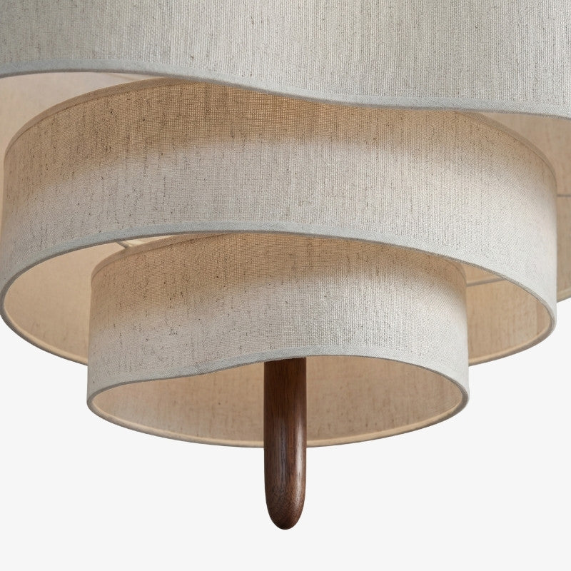 Softlume Wave Linen Shade Pendant Lamp - Modern Light for Dining Room