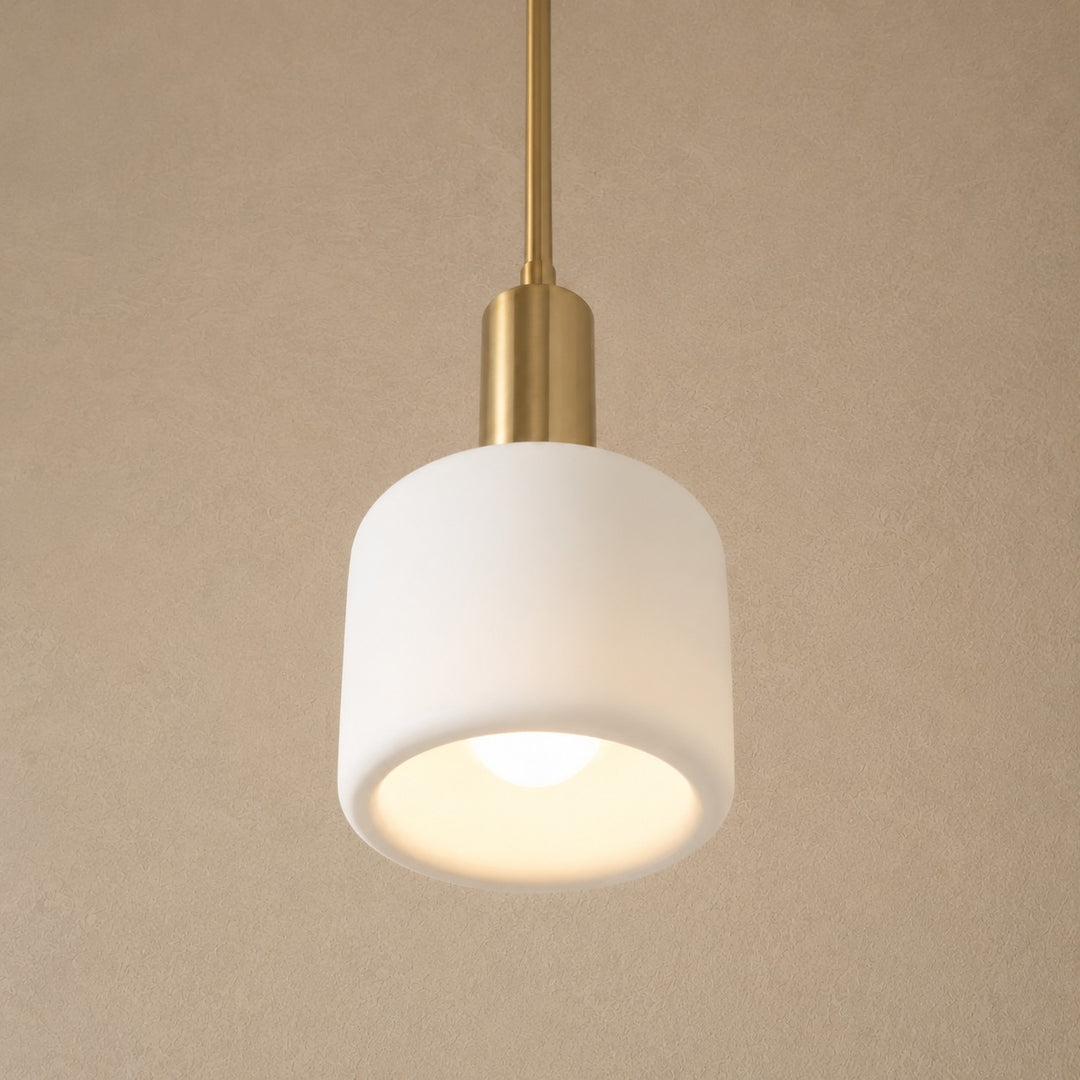 Cerova Contemporary Minimalist and Elegant Pendant – Ivory Porcelain Shade Light for Kitchen Island & Bedroom