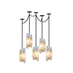 Bild in Gallery-Viewer laden, Frosted Cylinder Shade Chain Hardwired Chandelier