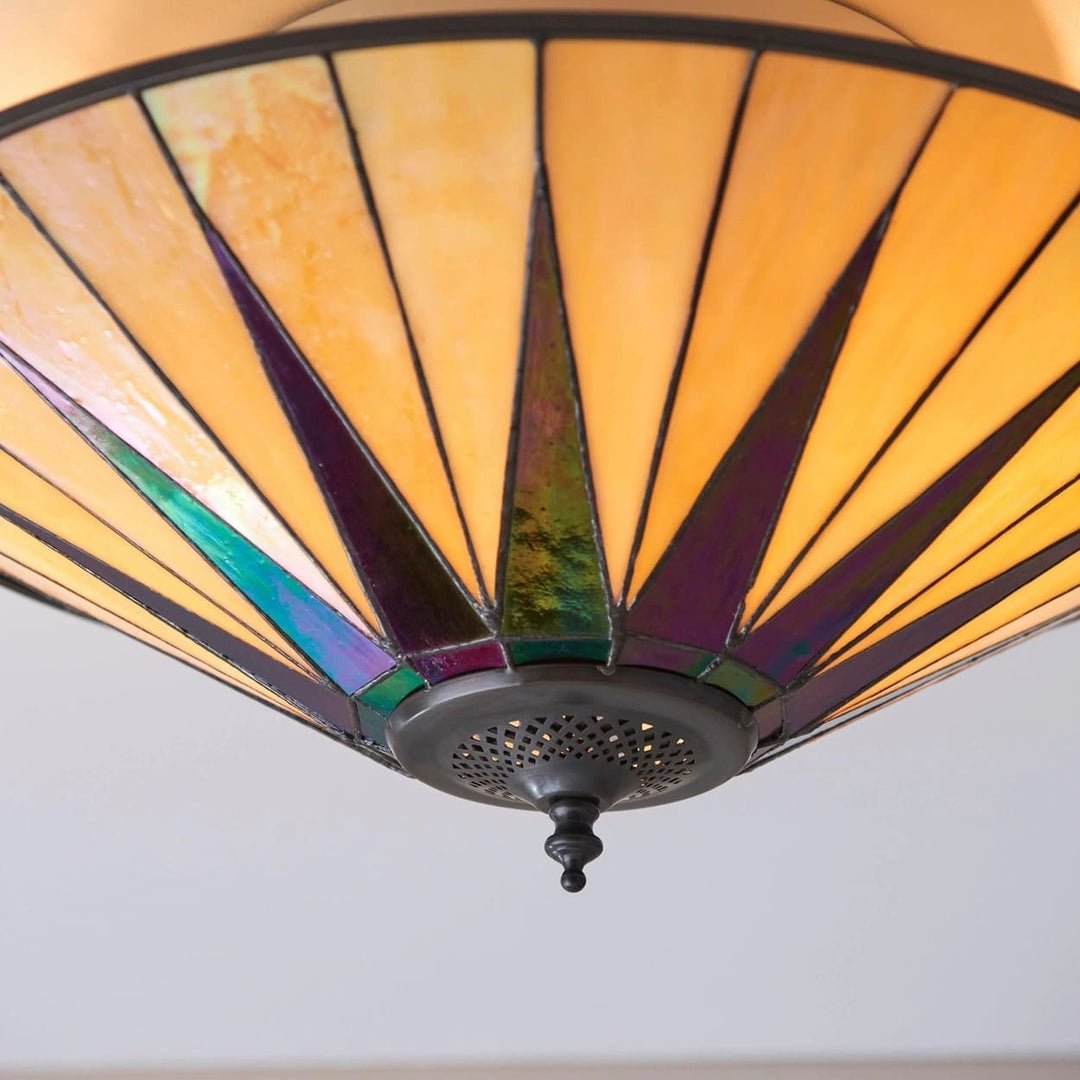 TF Colored Star Ceiling Light - Vintage Glass for Dining Rooms and Living Rooms