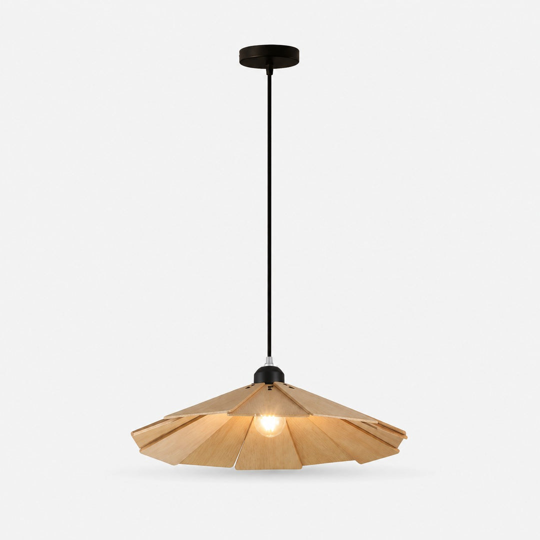 Natural B style 40cm wooden pendant light