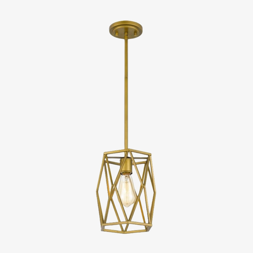Auricyl Vintage Cage Pendant Light – Metal Cylinder Style Perfect for Dining Room