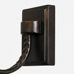 Load image into Gallery viewer, Close-up of backplate and curved metal arm
