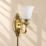 Cargar imagen en el visor de la Galería, Rowanea Fabric Shade Ceramic Plug-In Wall Sconce