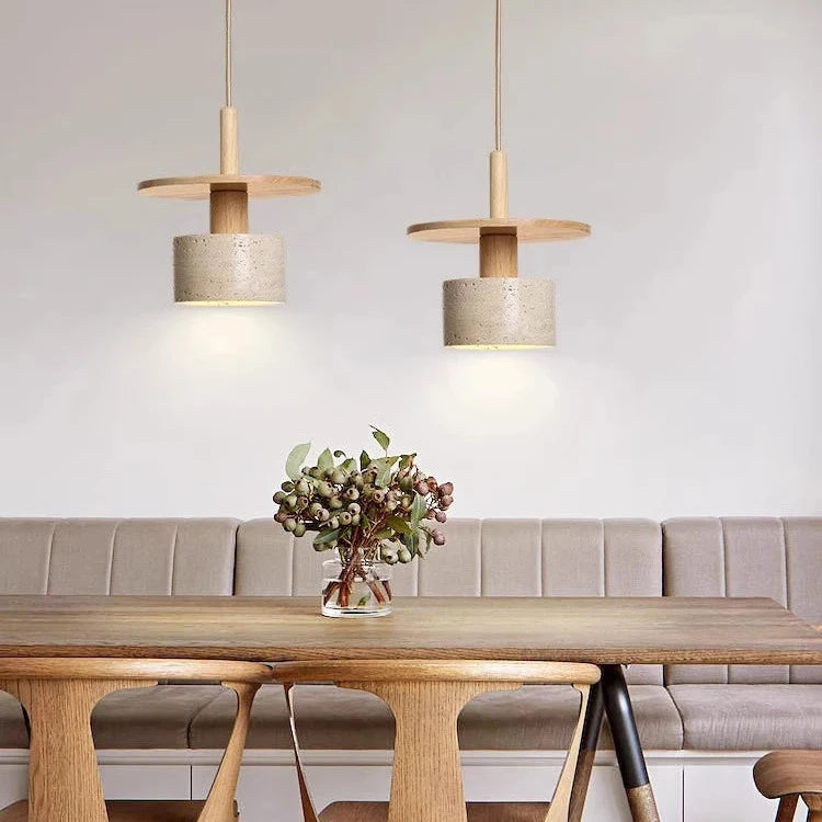 Travertin Vintage Retro Stil Pendelleuchte