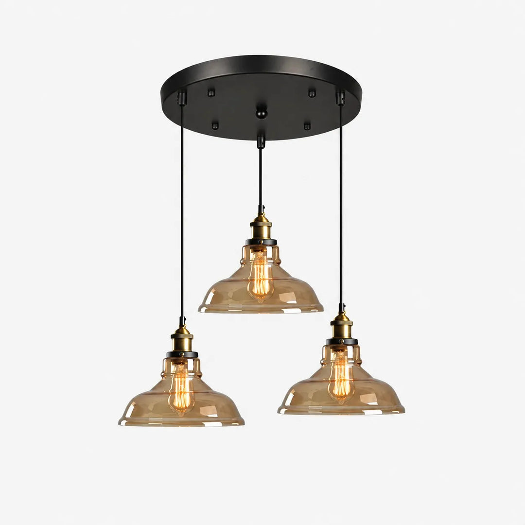 Industrial Glass Pendant Light