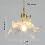 Load image into Gallery viewer, Traditional Japanese Brass Walnut Glass Ceramic Cylinder Conic Flower Bowl 1-Light Pendant Light For Dining Room
