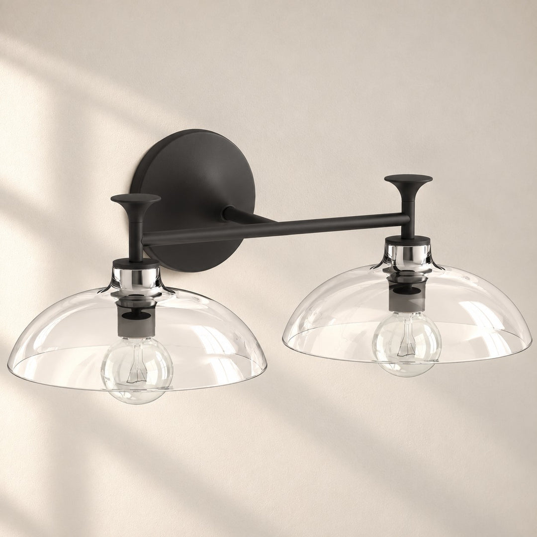 Matte Black, 2 lights