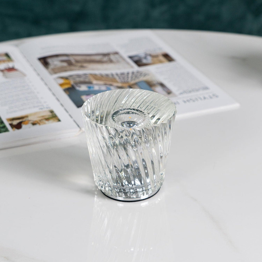 Lampe de table en cristal diamant (batterie intégrée)