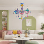 Cargar imagen en el visor de la Galería, Colorful Metal Kids Room Chandelier for Bedroom