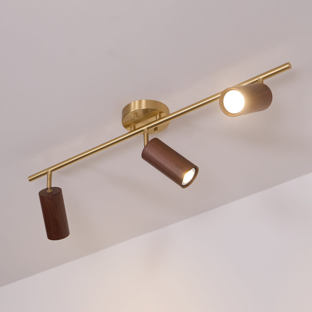 Iluminación de riel de madera Thio