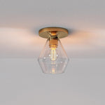 Load image into Gallery viewer, Merin Minimalist Sleek Geometric Glass Flushmount Light

