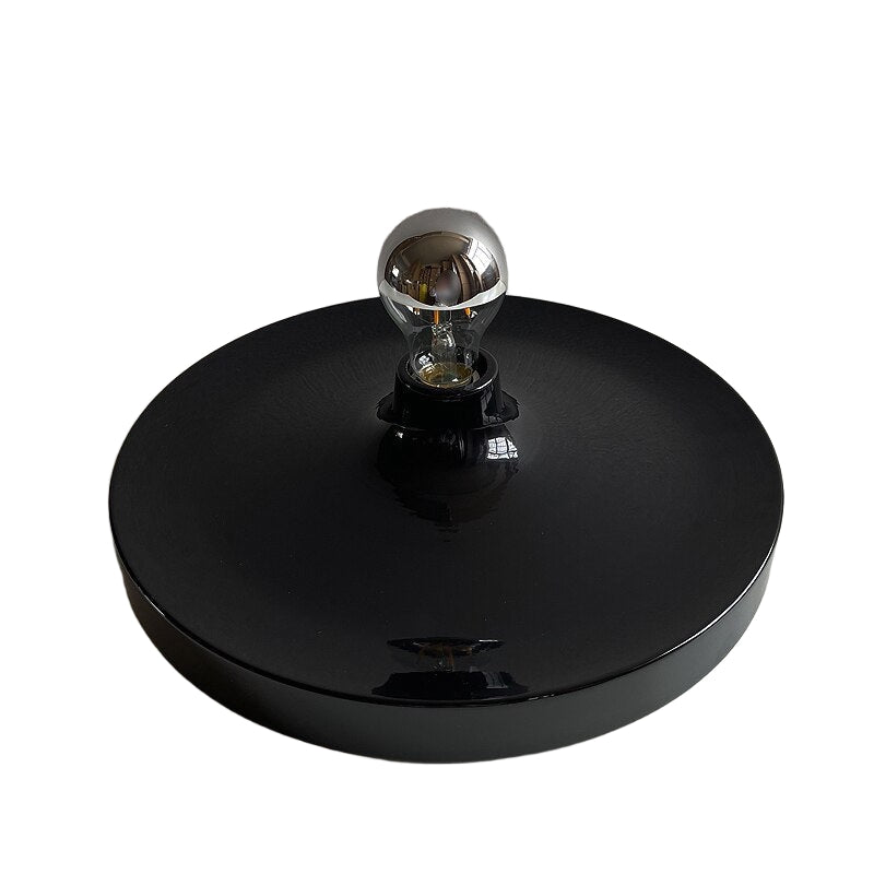 Plafonnier contemporain Space Age Disc, finition chromée