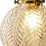 Bild in Gallery-Viewer laden, Vintage Leaf-Textured Glass Pendant Light