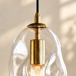 Load image into Gallery viewer, Hand-Blown Glass Globe Pendant with two shade heights and a rounded shade