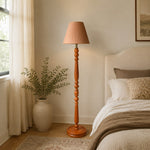 Load image into Gallery viewer, Vintage Solid Wood Floor Lamp with Optional Side Table
