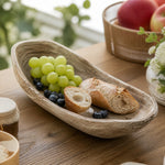 Load image into Gallery viewer, Distressed Paulownia Wood Boat-Shaped Serving Tray scene 5