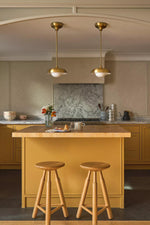 Load image into Gallery viewer, Rayla Scallop Pendant Light – Brass Finish Retro Ceiling Lamp for Dining &amp; Kitchen
