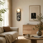 Cargar imagen en el visor de la Galería, Fabric wall sconce above a console in a bright room