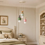Cargar imagen en el visor de la Galería, Animal gift box pendant lamp in a soft kids bedroom