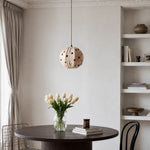 Bild in Gallery-Viewer laden, Cream polka dot pendant lamp in a calm interior