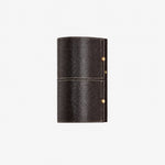 Load image into Gallery viewer, Dark brown leather wrapped wall sconce on clean background