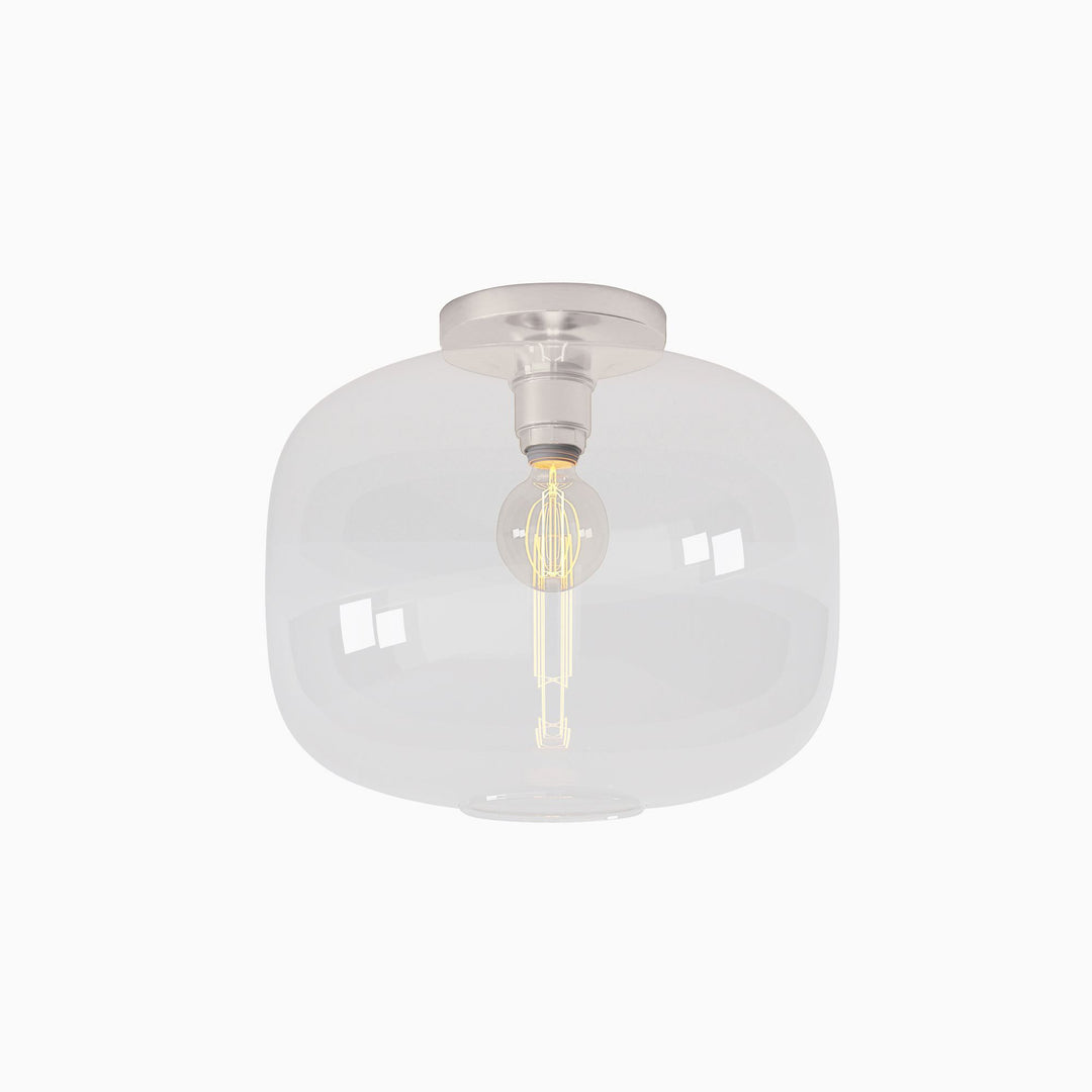 Lumivelle Sculptural Flush Mount Light – Modern Glass Ceiling Lamp