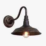 Charger l'image dans la visionneuse de galerie, Antique bronze wall sconce with rustic shade