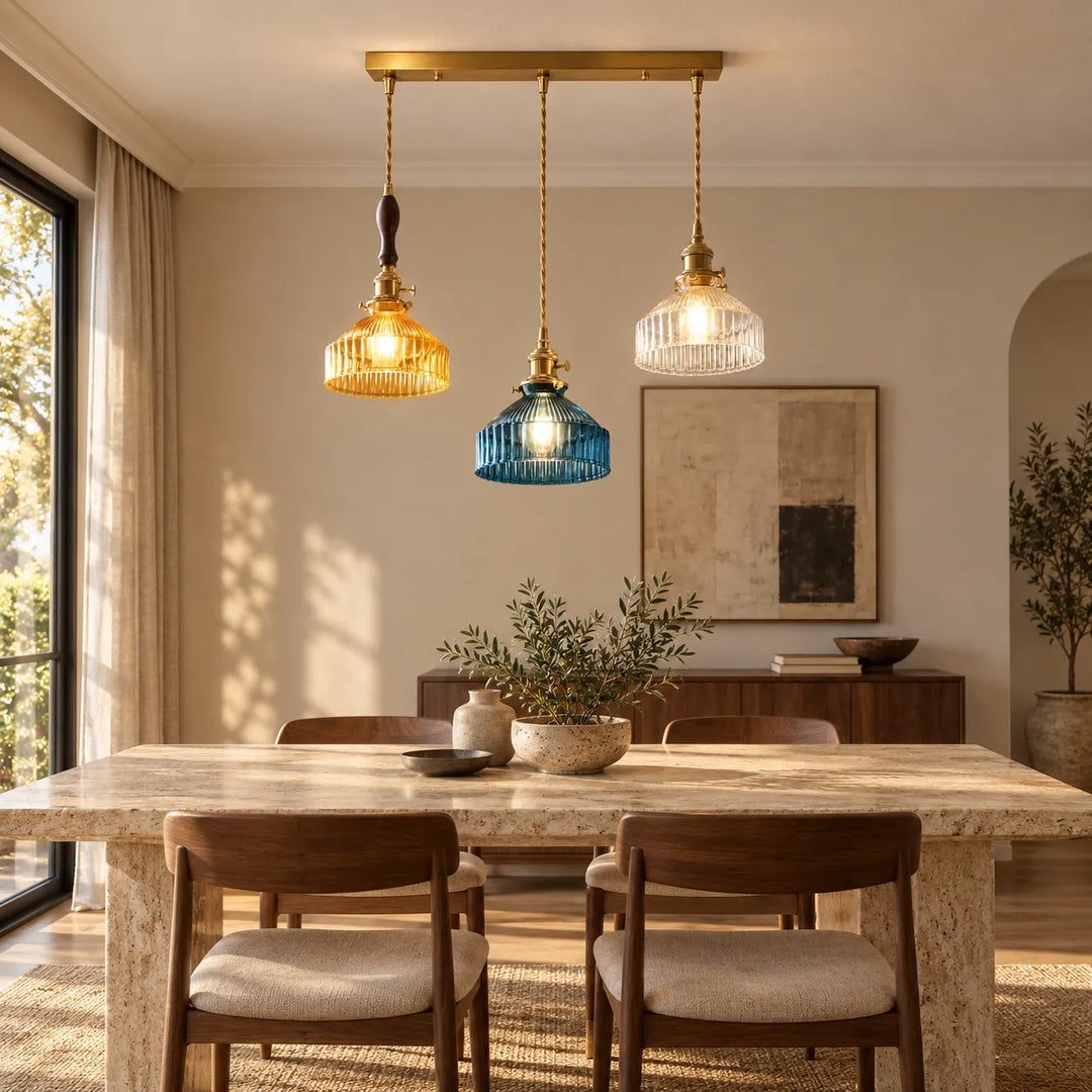 Colored Glass Pendant Light