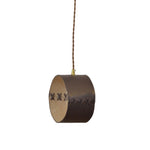 Bild in Gallery-Viewer laden, Coffee Brown small leather cylinder pendant light